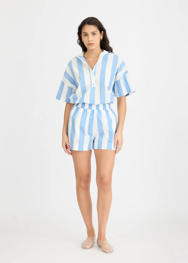 CHIARA CLASSIC SHORT - INK BLUE/WHITE STRIPE