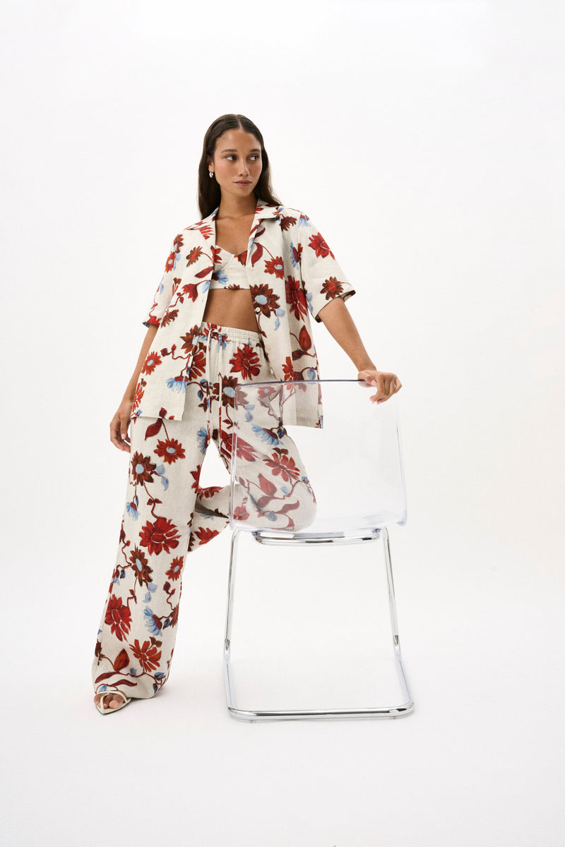 CRUZ SHIRT - CACTUS BLOOM SAND