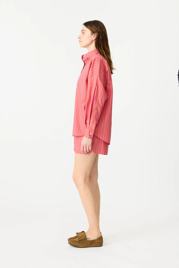 CHIARA CLASSIC SHORT - PINK/BURNT ORANGE  STRIPE