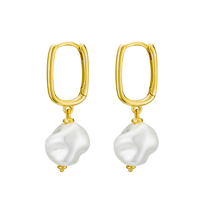 FINE PEARL DROP GOLD EARRINGS