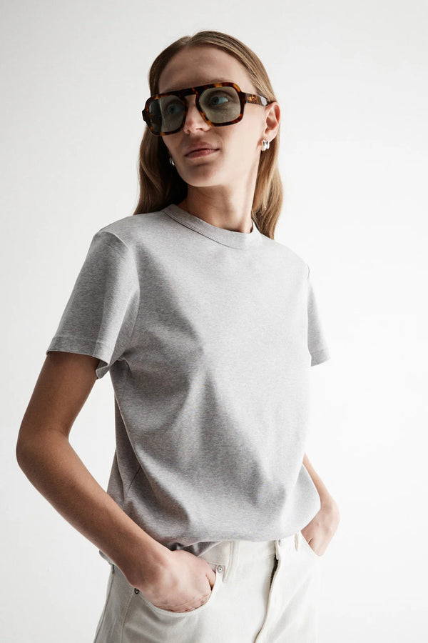 MIA TEE - GREY MARLE