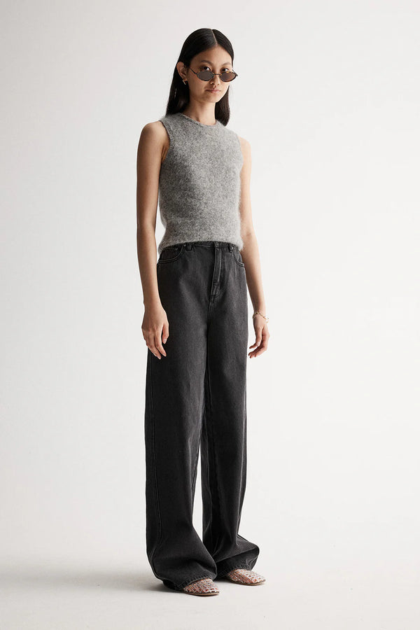 ABIGAIL KNIT TANK - GREY MARLE