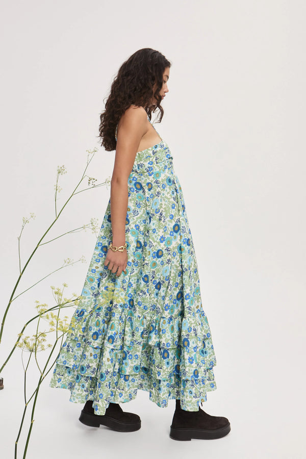 PAM TIERED MIDI DRESS