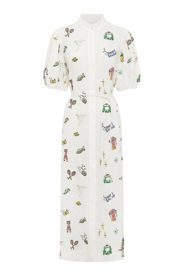 PLAY EMBROIDERED SHIRTDRESS
