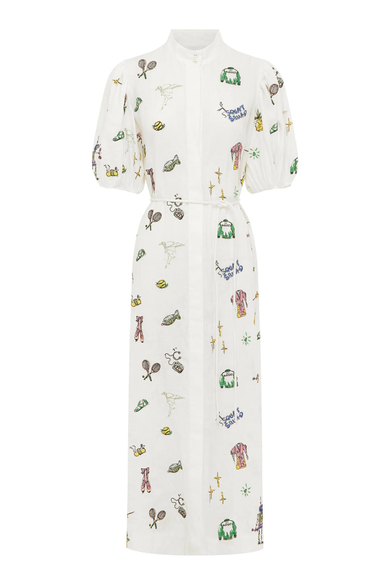 PLAY EMBROIDERED SHIRTDRESS