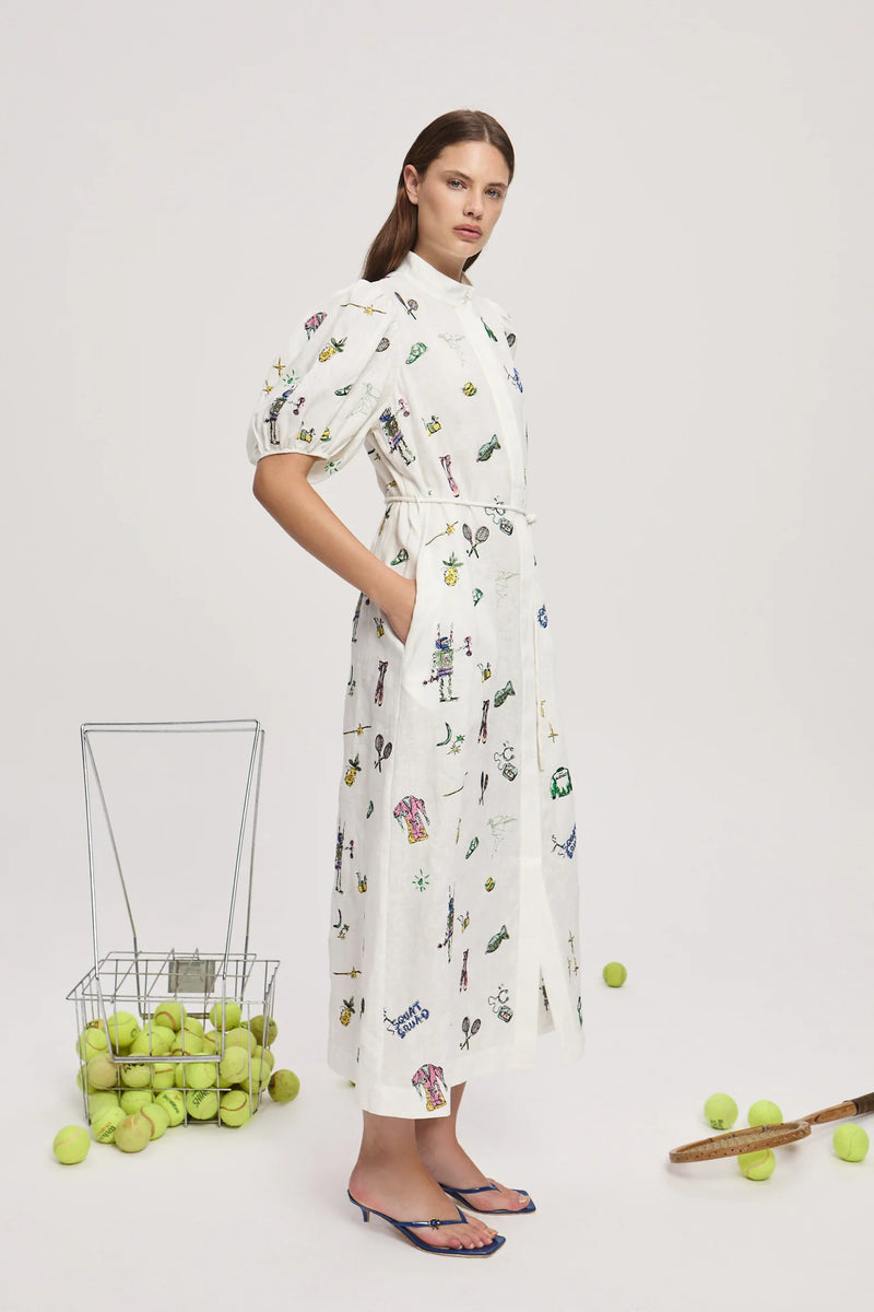 PLAY EMBROIDERED SHIRTDRESS
