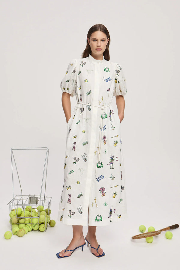 PLAY EMBROIDERED SHIRTDRESS