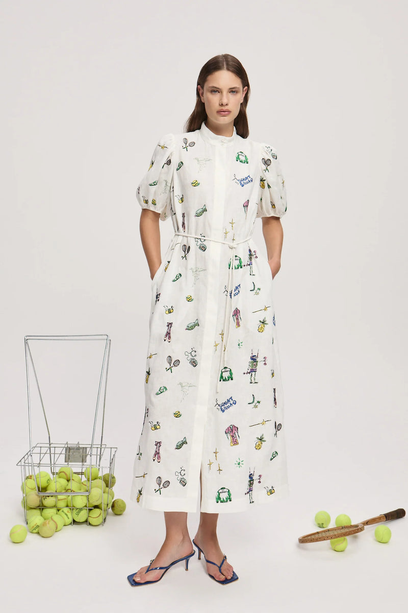 PLAY EMBROIDERED SHIRTDRESS