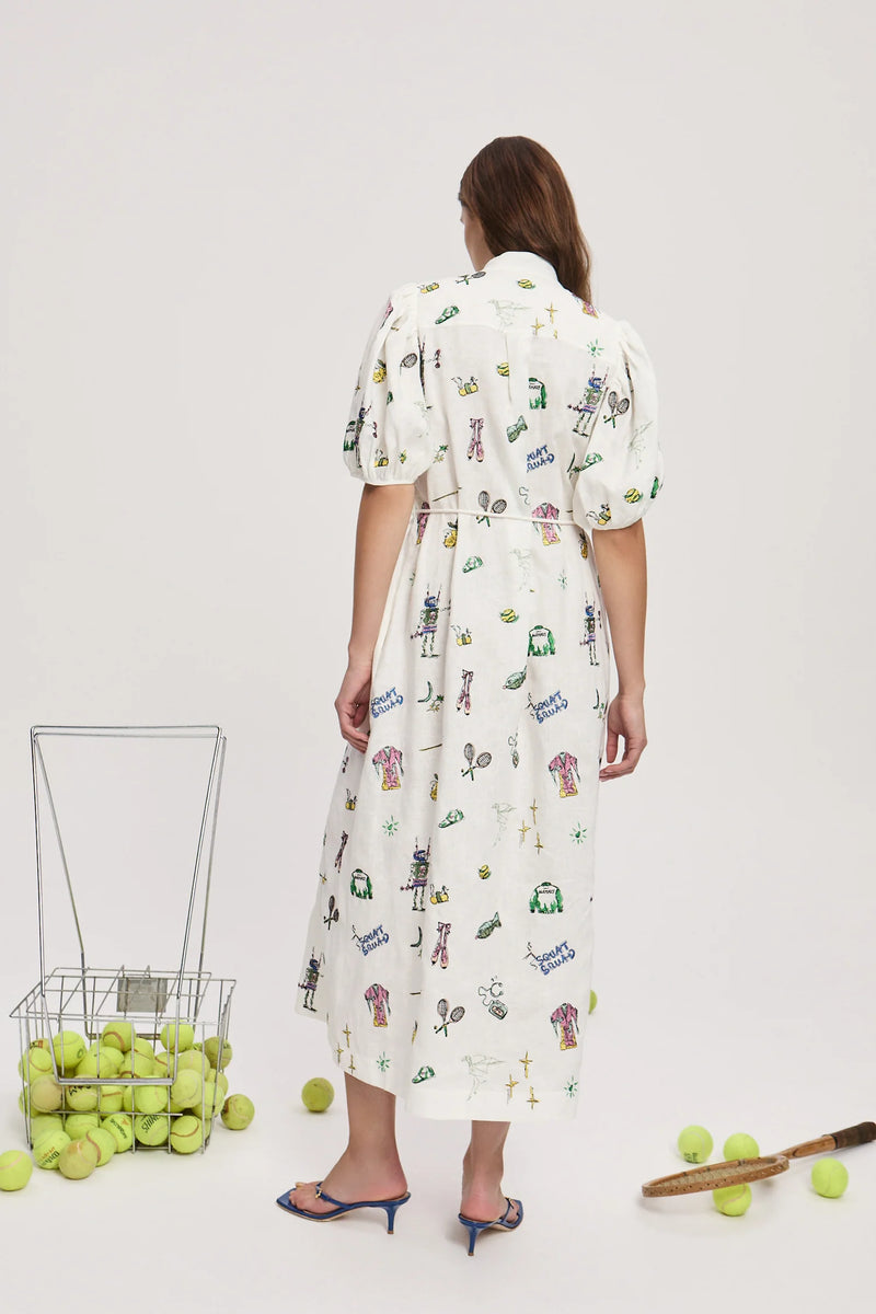 PLAY EMBROIDERED SHIRTDRESS
