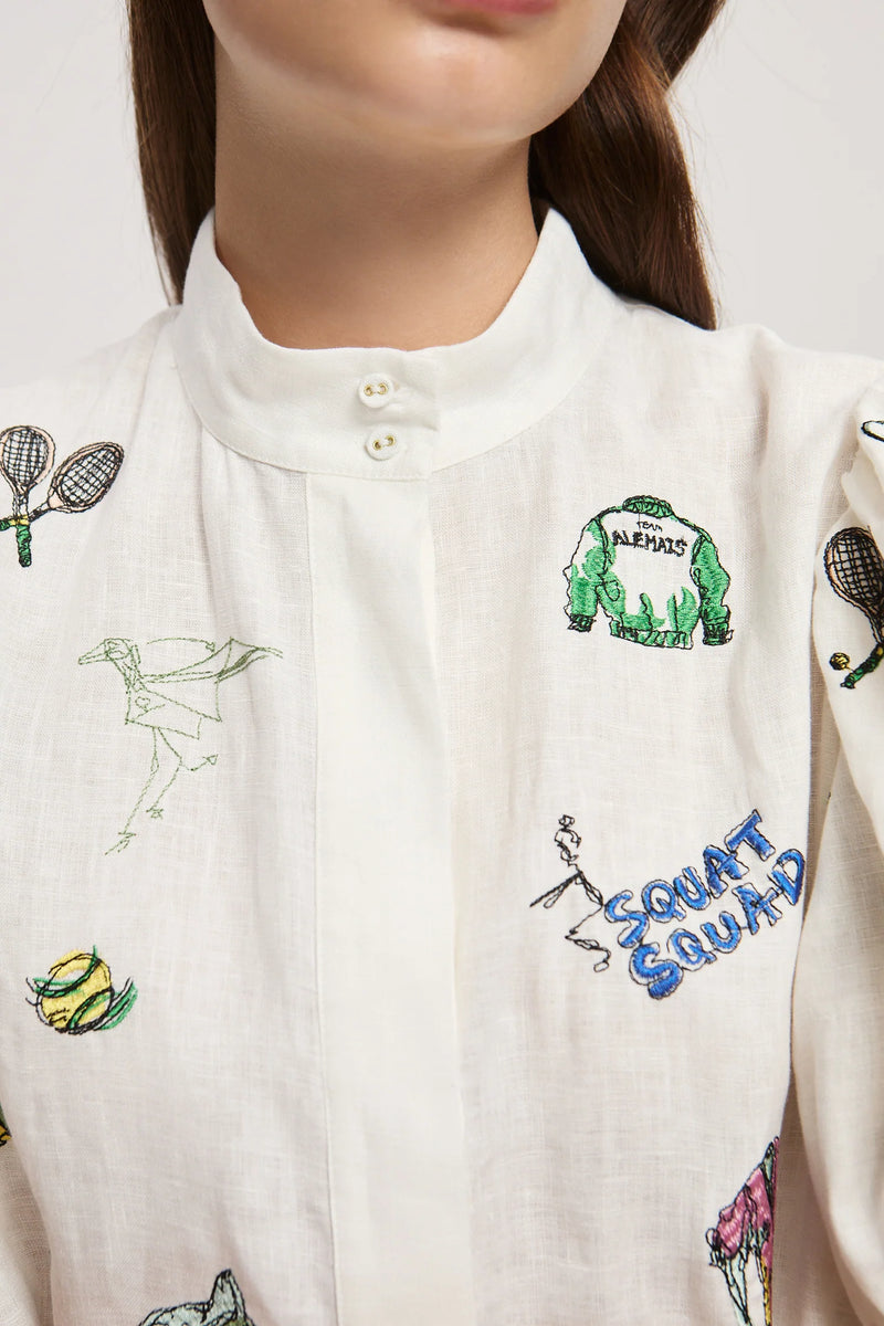 PLAY EMBROIDERED SHIRTDRESS