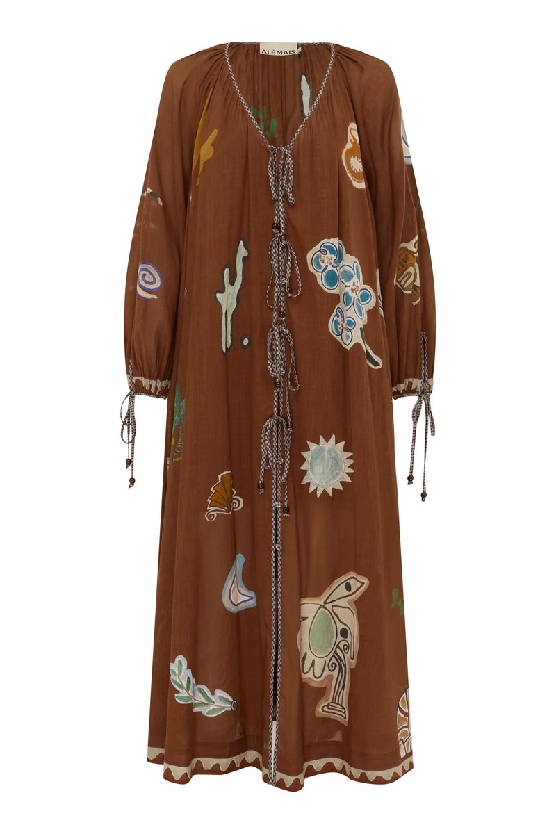 LAURENCE TIE FRONT SHIRTDRESS