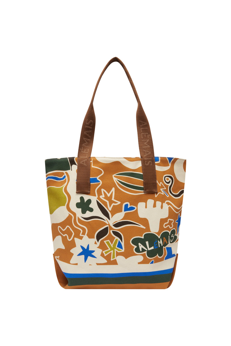 MAROC STRIPE PATCH SHOPPER TOTE