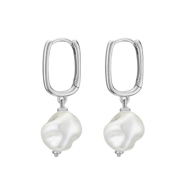 FINE PEARL DROP SILVER EARRINGS