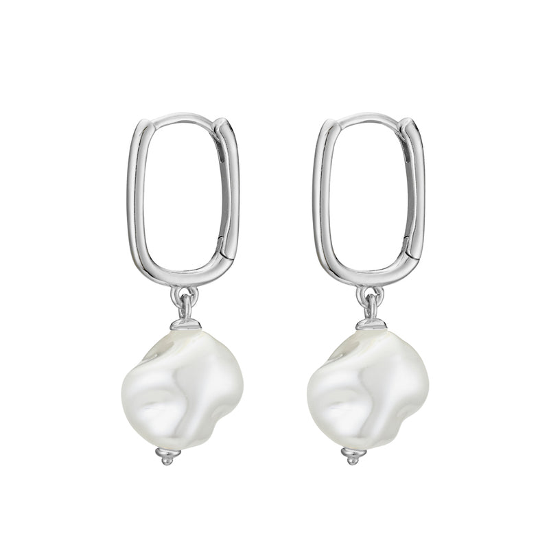 FINE PEARL DROP SILVER EARRINGS