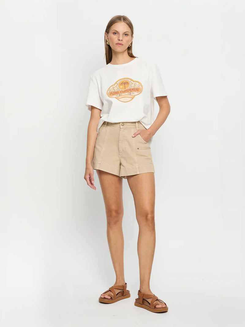EVIE DENIM SHORT - SAND