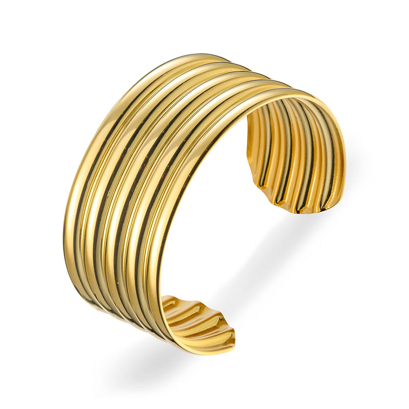RIBBED CUFF BANGLE