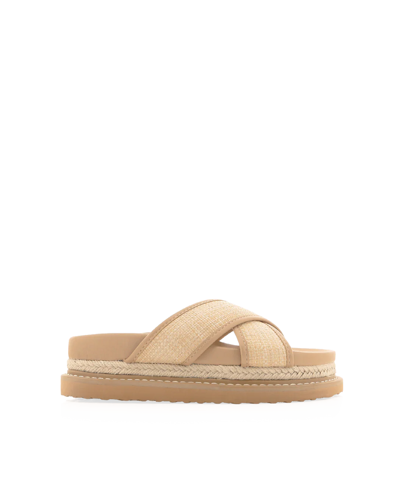 AYSHA SANDAL - NATURAL CLAY RAFFIA
