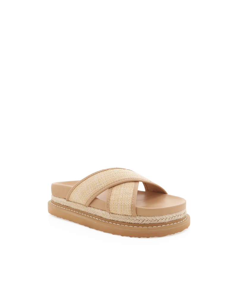 AYSHA SANDAL - NATURAL CLAY RAFFIA