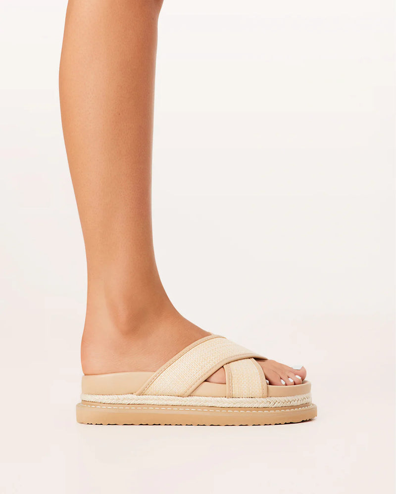 AYSHA SANDAL - NATURAL CLAY RAFFIA