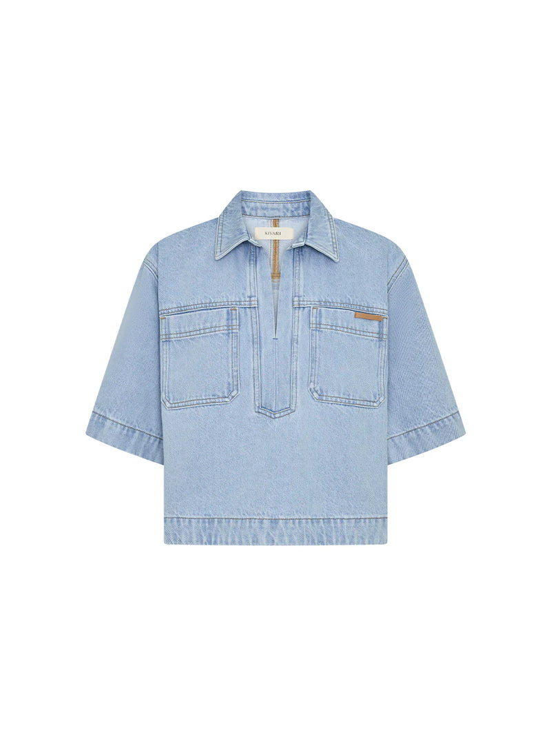 AVERY DENIM TOP