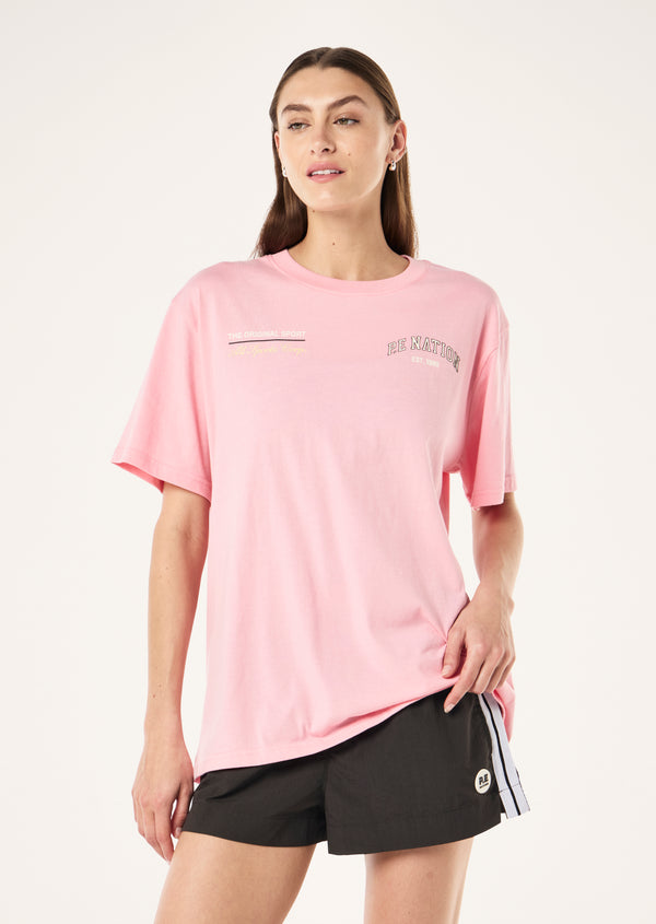BASE TEE IN CANDY PINK