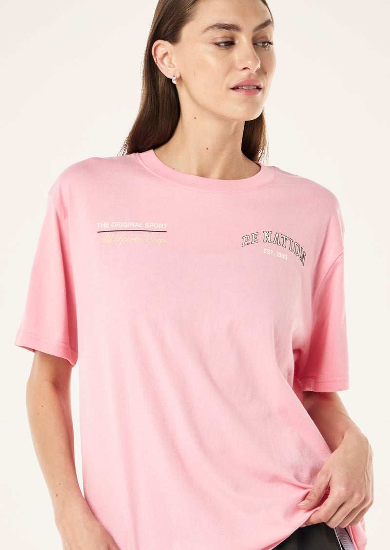 BASE TEE IN CANDY PINK