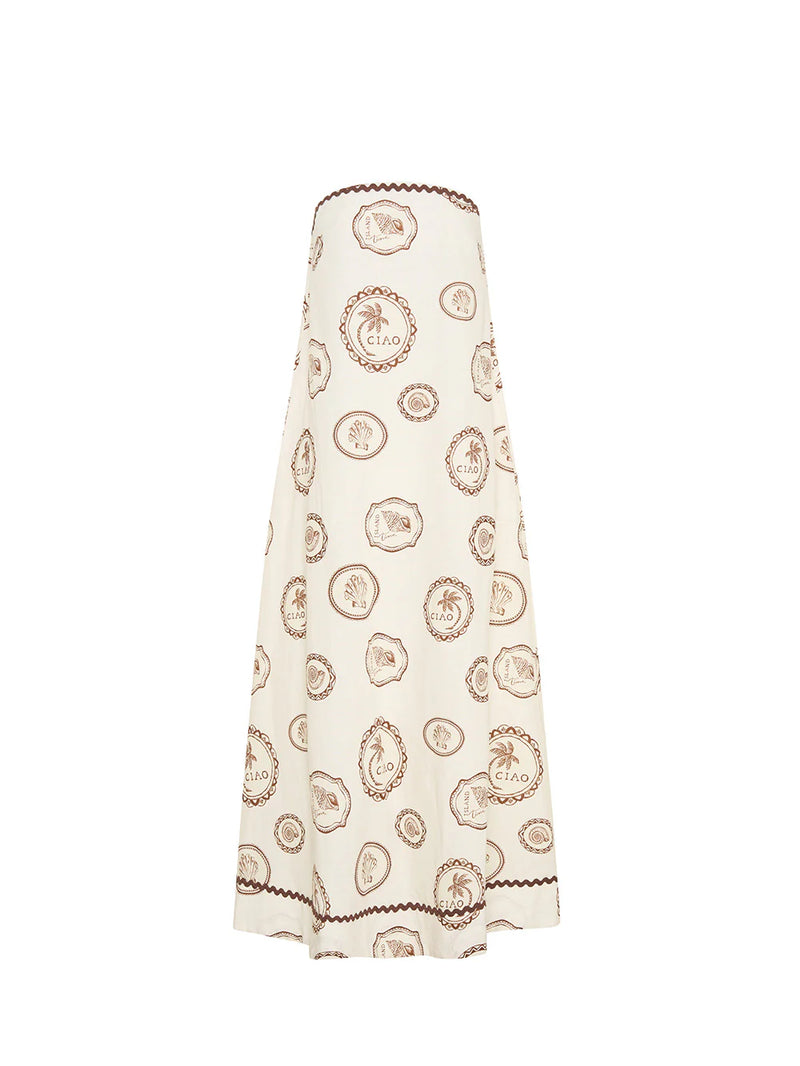 CIAO STRAPLESS MAXI DRESS