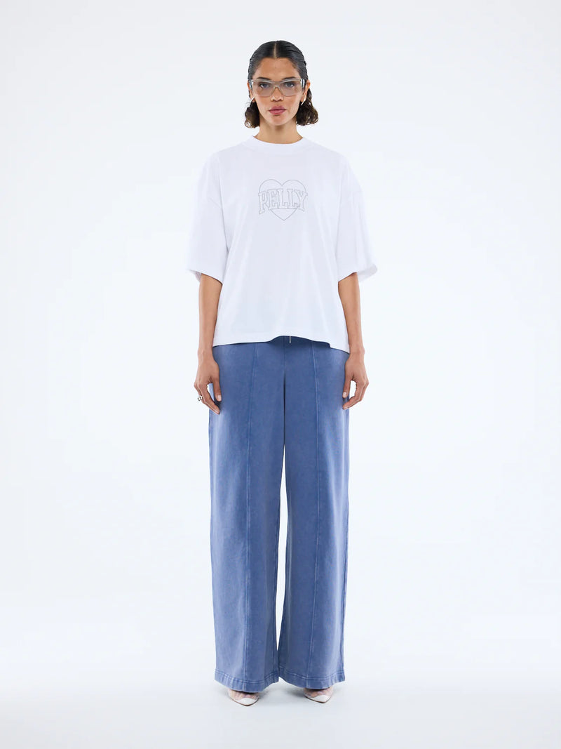 RHINESTONE LOGO TEE - WHITE