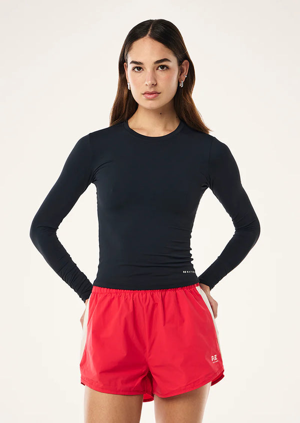 FOUNDATION LONG SLEEVE TOP IN DARK SAPPHIRE