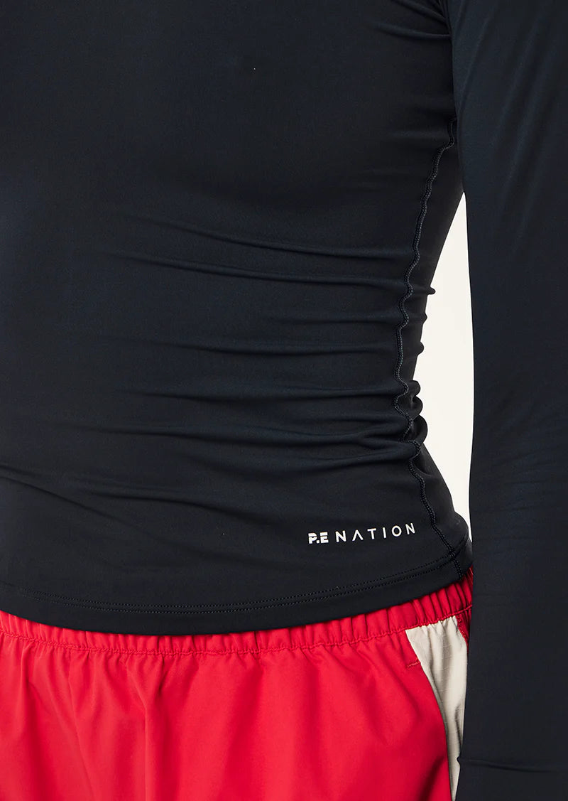 FOUNDATION LONG SLEEVE TOP IN DARK SAPPHIRE