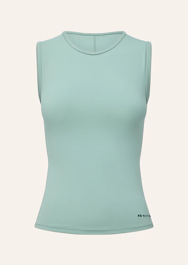 FOUNDATION MUSCLE TANK IN DUSTY MINT