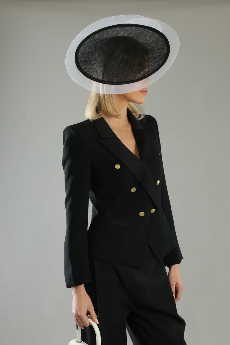 Viviana Plate Fascinator in Black
