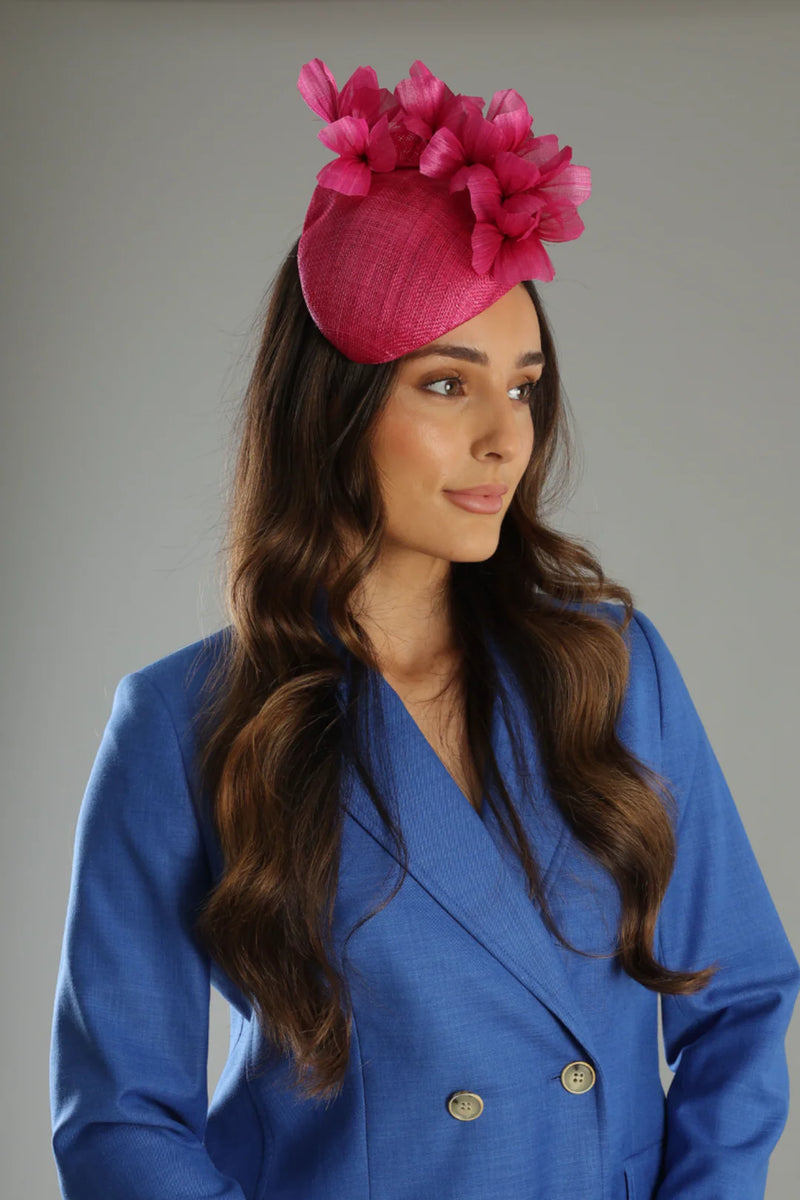 Azalea Fascinator in Hot Pink