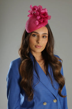 Azalea Fascinator in Hot Pink