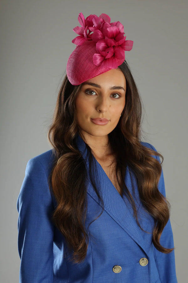 Azalea Fascinator in Hot Pink