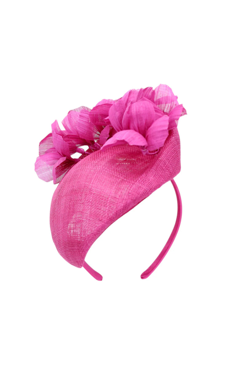 Azalea Fascinator in Hot Pink