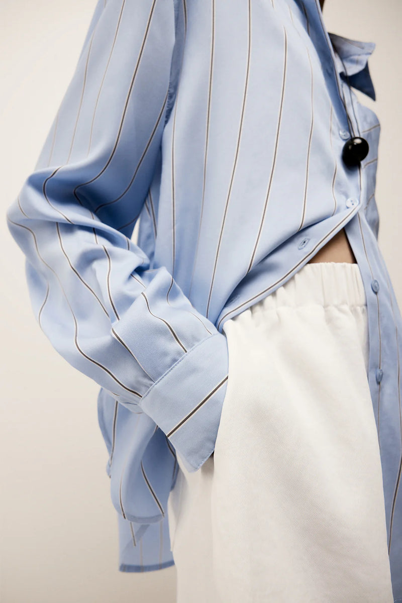 HENRY OVERSIZED BLUE STRIPE SHIRT