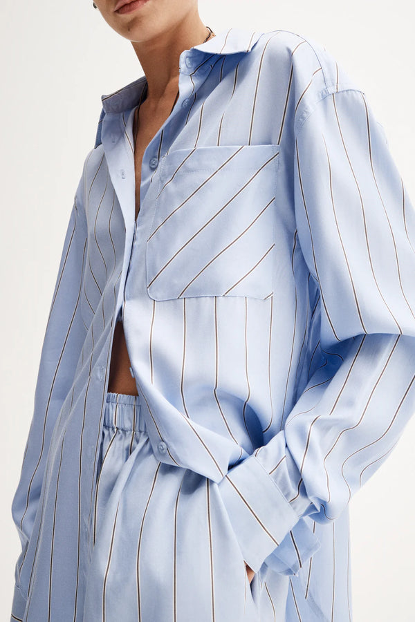 HENRY OVERSIZED BLUE STRIPE SHIRT