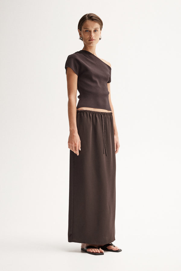 MINA MAXI SKIRT - CHOCOLATE