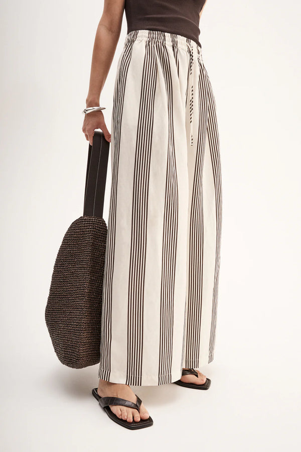 MILO BROWN STIPE PANT