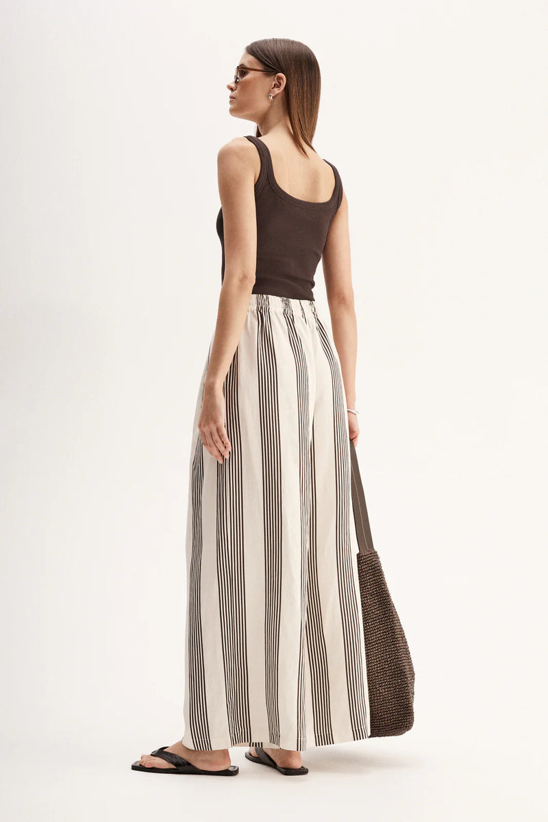 MILO BROWN STIPE PANT