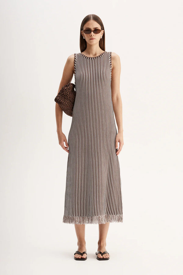 ALESSANDRA MAXI DRESS BROWN