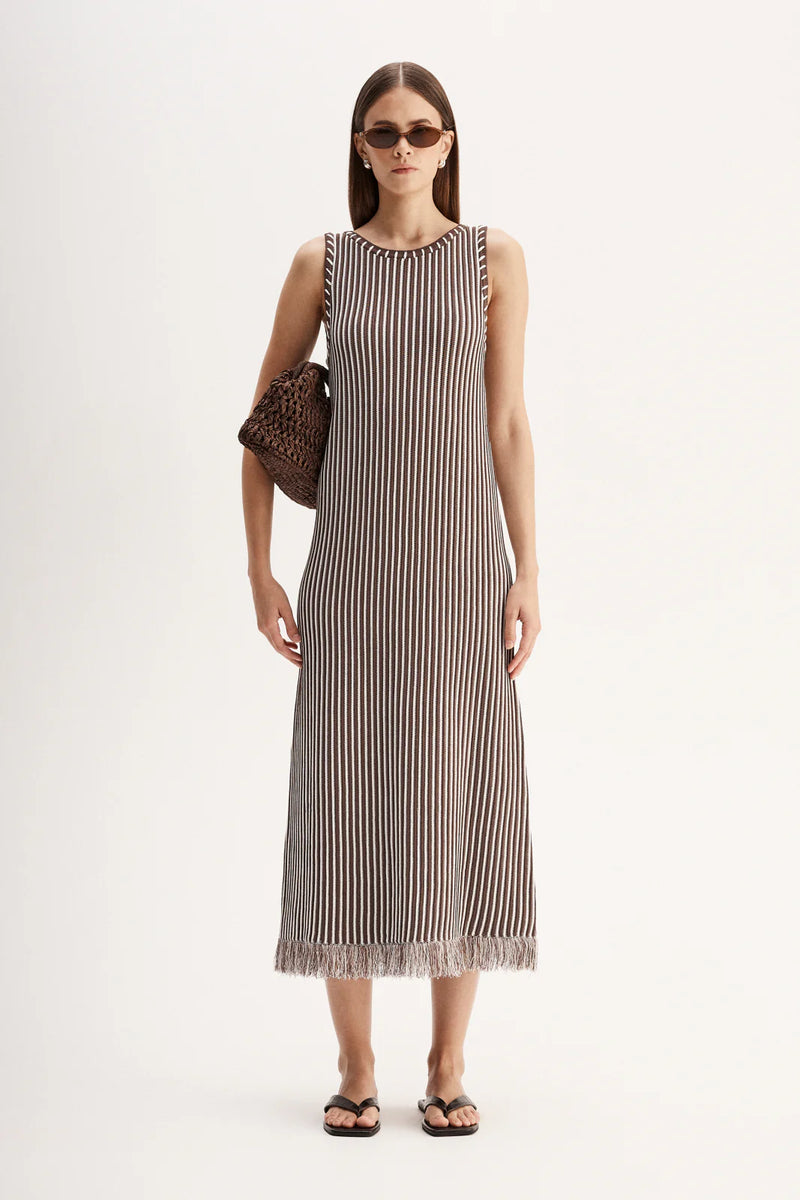 ALESSANDRA MAXI DRESS BROWN