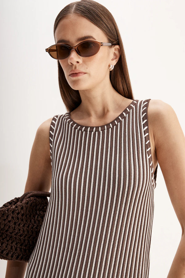 ALESSANDRA MAXI DRESS BROWN