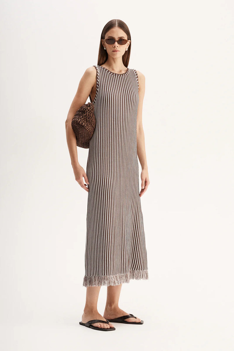 ALESSANDRA MAXI DRESS BROWN