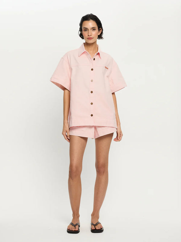 MARLA DENIM SHIRT - PINK