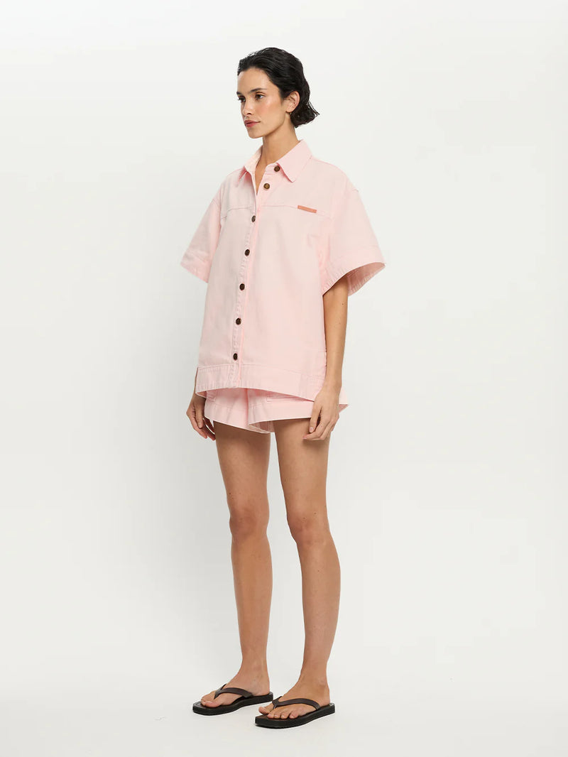 MARLA DENIM SHIRT - PINK