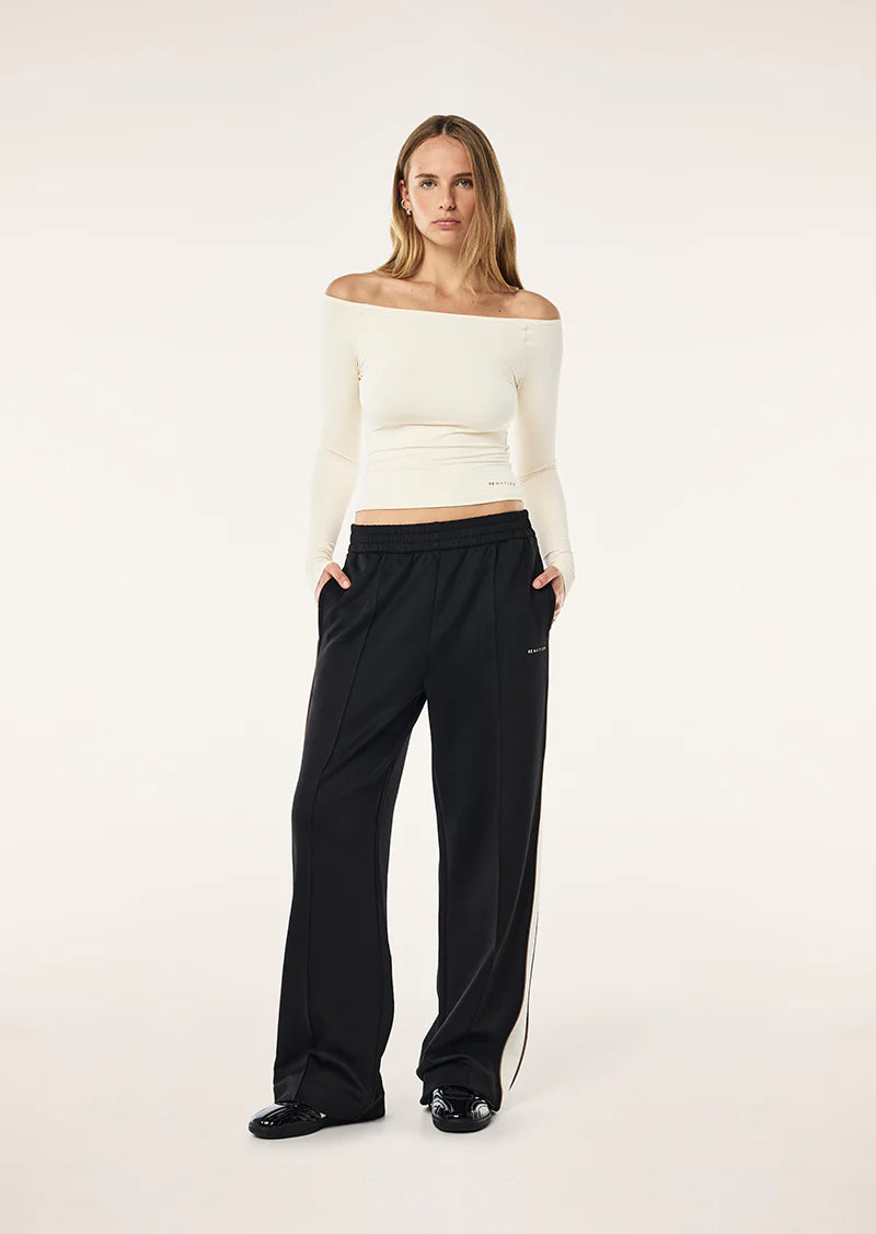 MAN DOWN TRACKPANT - BLACK & WALNUT