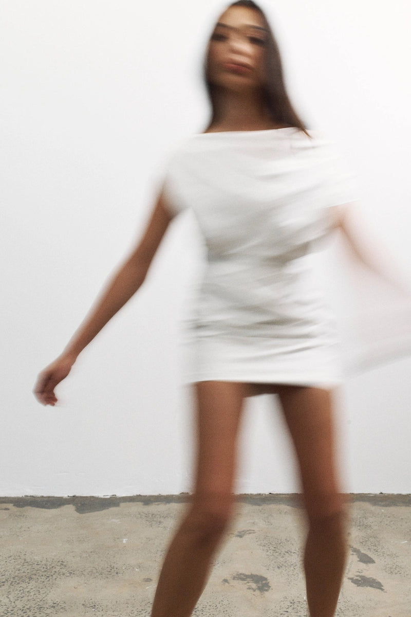 PALLAS MINI DRESS - CHALK