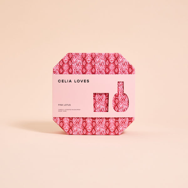 PINK LOTUS - CANDLE + ROOM SPRAY DUO SET